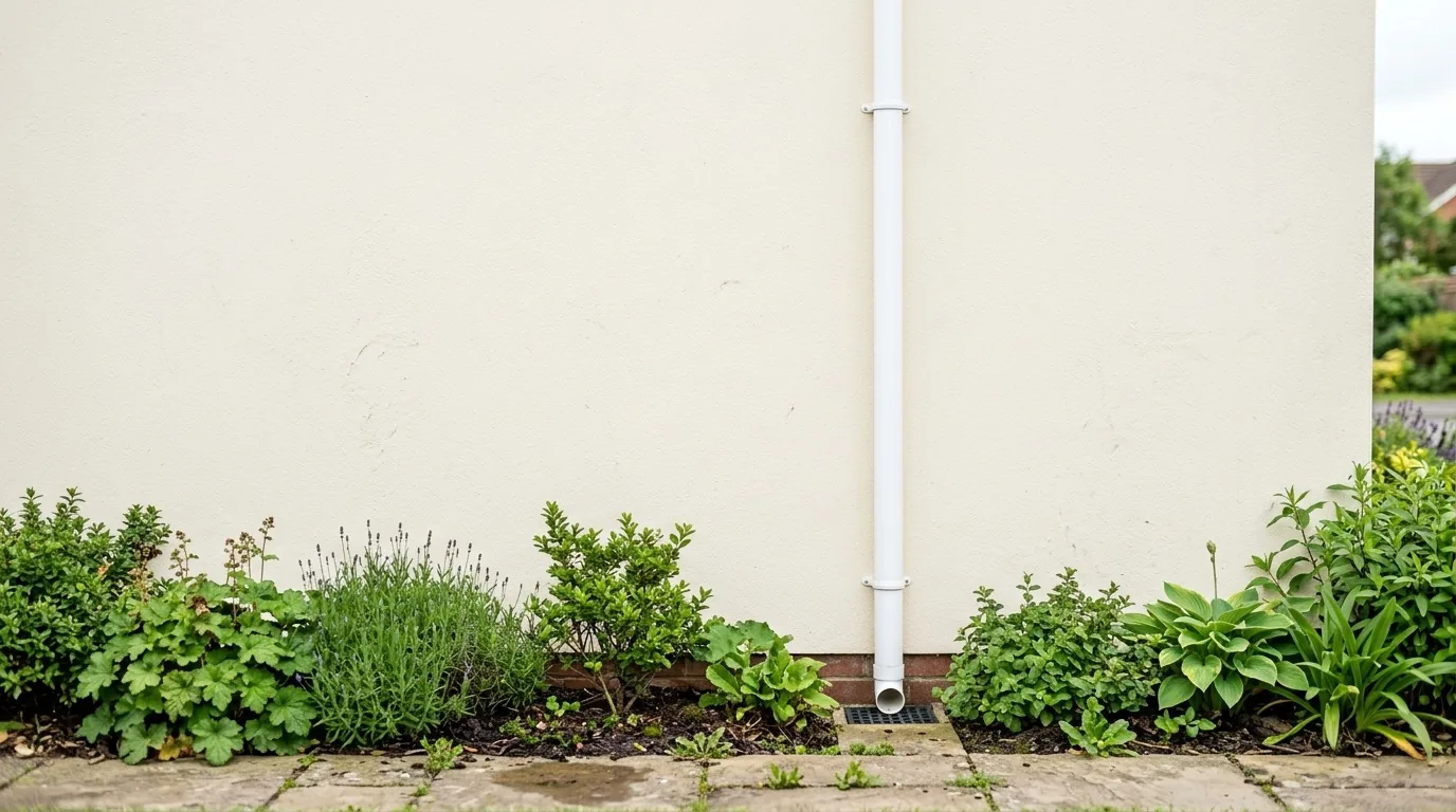 A clean, uniform rendered house wall after low-pressure cleaning
