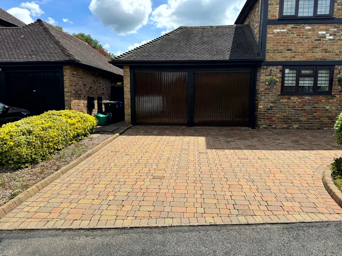 Clean driveway in Fleet, Hampshire after pressure washing