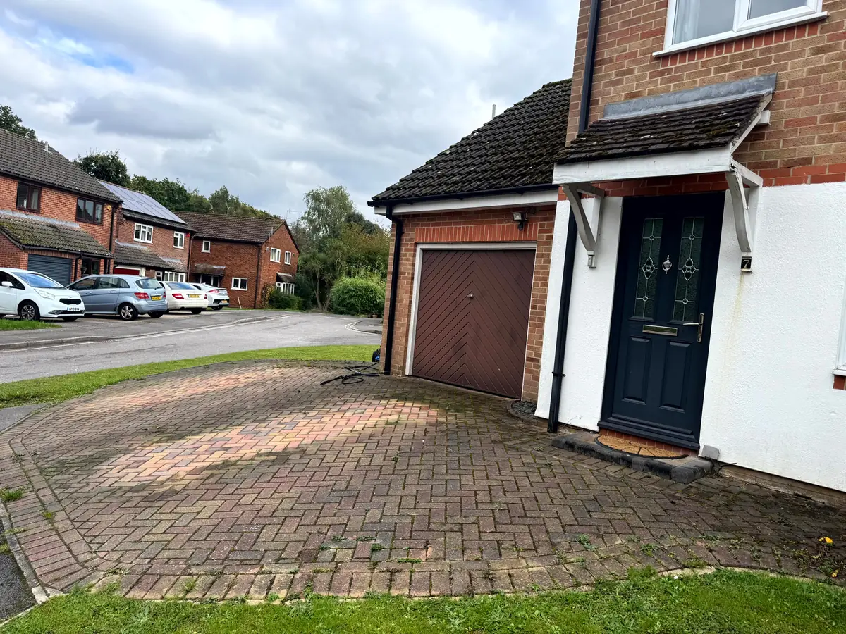 Dirty driveway in Southampton, Hampshire before pressure washing